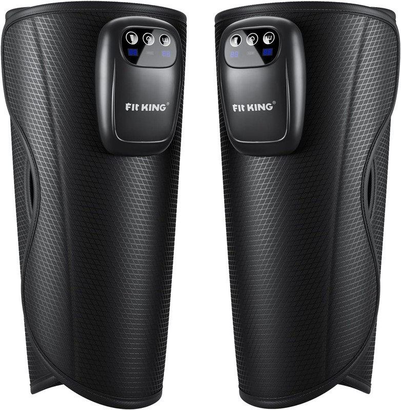 FIT KING Upgraded Cordless Leg Massager for Pain Relief, Relax, Muscle Recovery