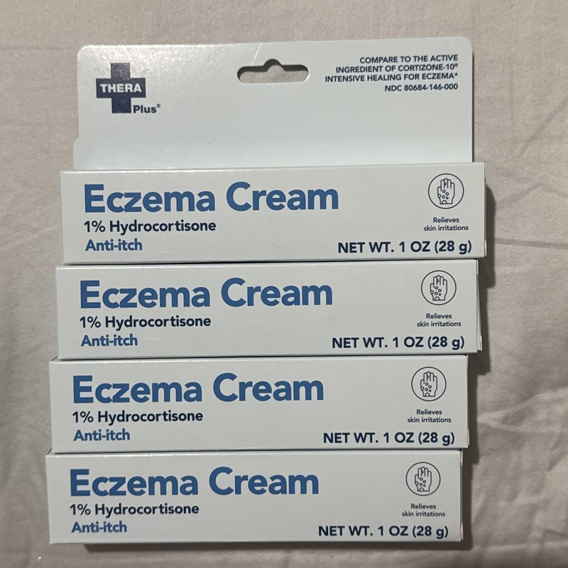 4 HydrocortisoneCream 1% Thera PLUS EczemaCream 1oz Expires 2028