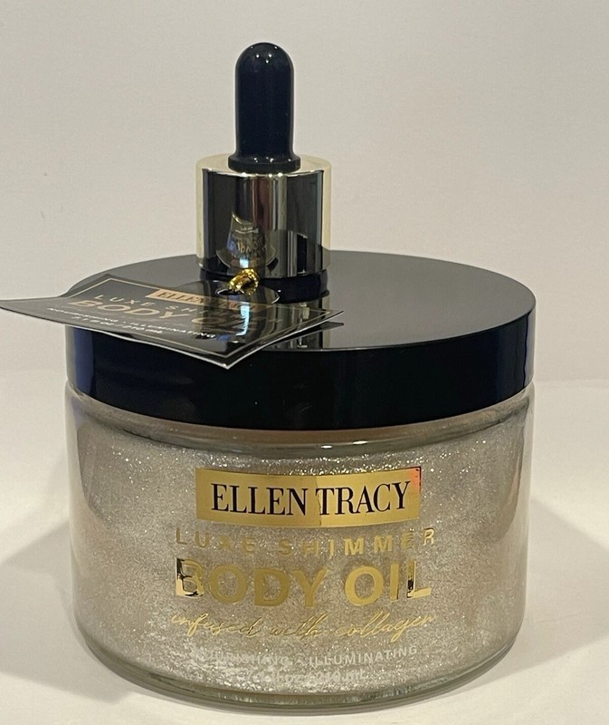 LUXE SHIMMER BODY OIL Infused with Collagen By ELLEN TRACY 7.1 fl oz NEW!