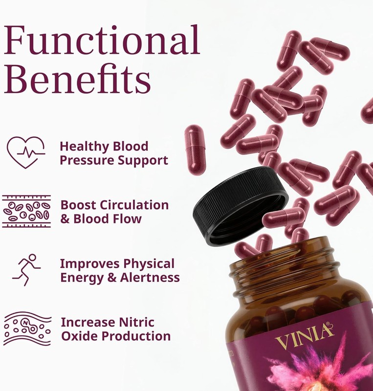 VINIA Piceid Resveratrol Supplement Capsules. Increases Blood Flow and Nitric Ox gallery
