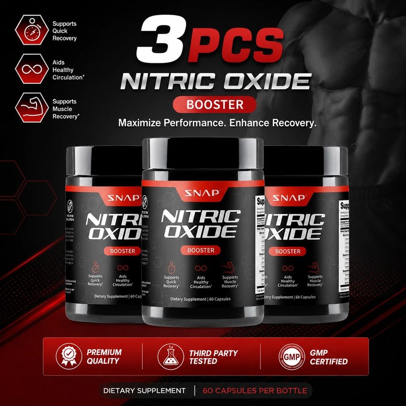 Snap Supplements Nitric Oxide Supplement w/L-Arginine to Support Energy