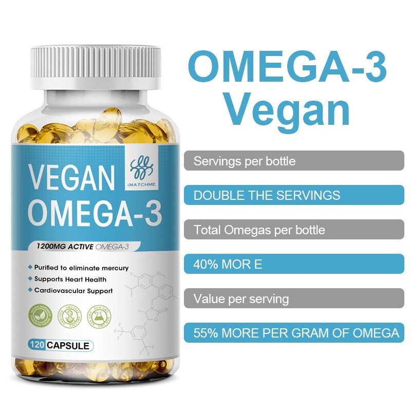 1/3/5x Omega3 Oil Capsules 3x Strength 1200mg EPA DHA Vegan Pills Joint Support gallery