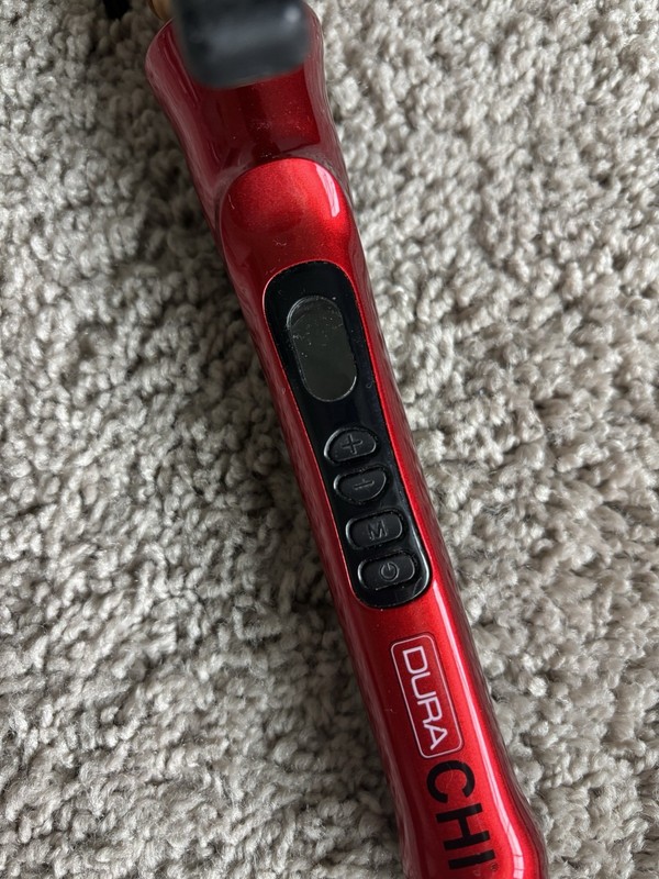 CHI DURA 1 in Ceramic Curling Iron, Adjustable Heat 410°F, Red/Gold gallery