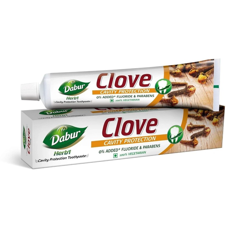 Dabur Herb Clove Toothpaste No added Fluoride and Parabens 200g x 3, 600gm
