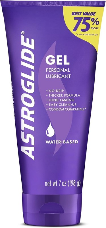 Astroglide Water Based Personal Lubricant Sex Gel for Couples, Men and Women 7oz