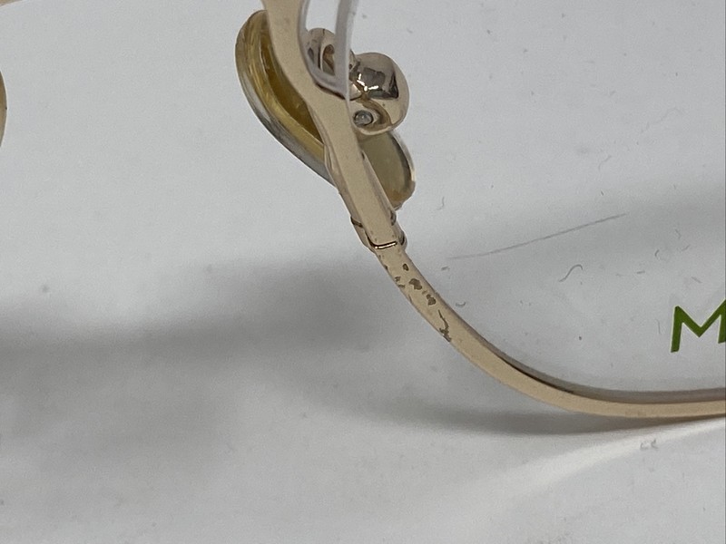 MENIZZI EYEGLASSES FRAME M4082 48/18/140 01 GOLD ROUND METAL UG39 gallery