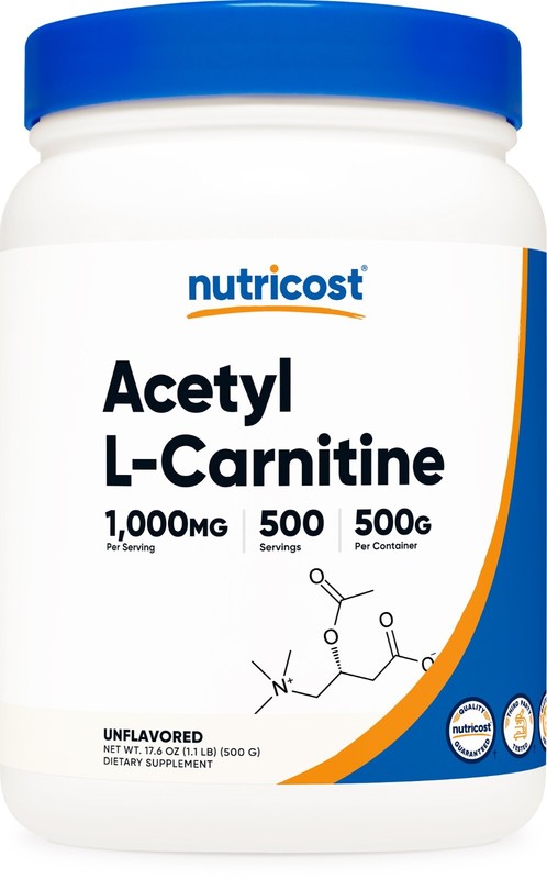 Nutricost Acetyl L-Carnitine Powder – 500 grams (Unflavored)