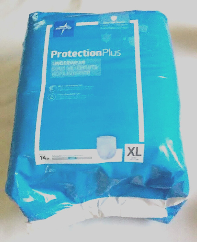 Medline Protection Plus Disposable Underware Qty 14 Size XL Super Absorbency