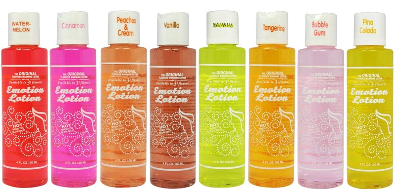 Emotion Lotion Flavored Warming Kissable Edible Foreplay Massage Lubricant 4 oz