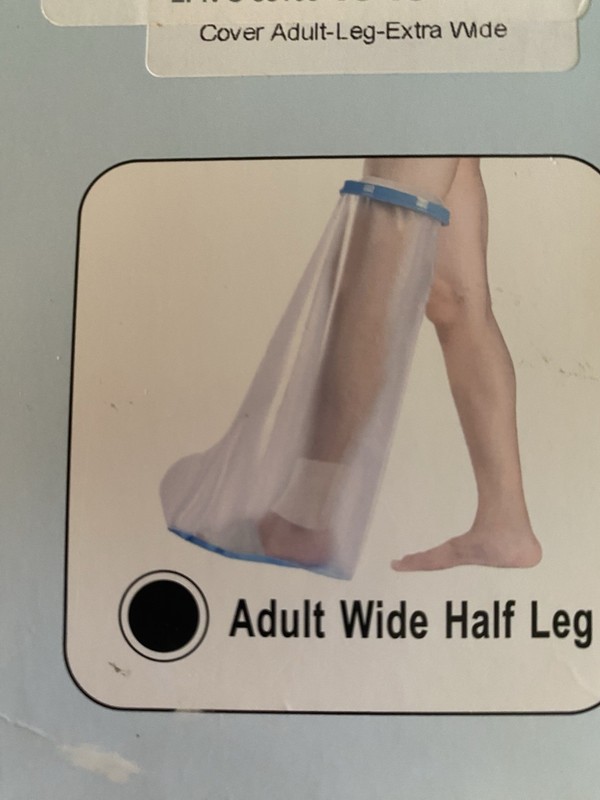 Anti-Slip Waterproof Cast Bandage Protector Cover Adult Wide Half Leg NWB gallery
