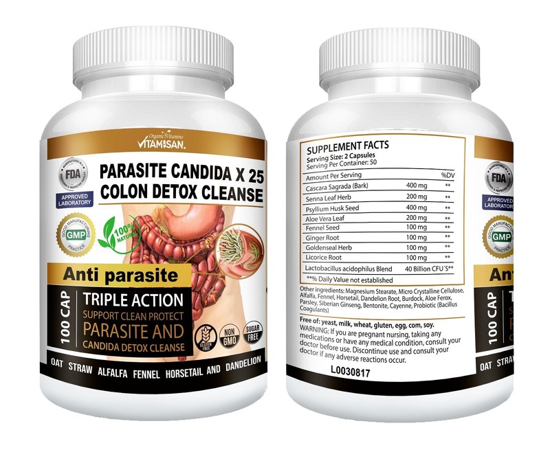 PARASITE DETOX BODY CLEANSE Complex Anti- PARASITE Support Cleanse 100 quick gallery