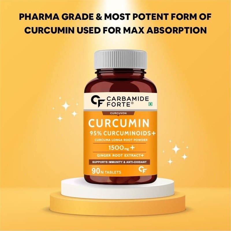 Carbamide Forte Curcumin with 95% Curcuminoids (90 veg Tablets) Immunity Booster