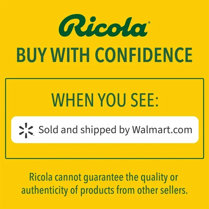 Ricola Honey Lemon Echinacea Cough Drops, Sore Throat Relief, 19 Count gallery