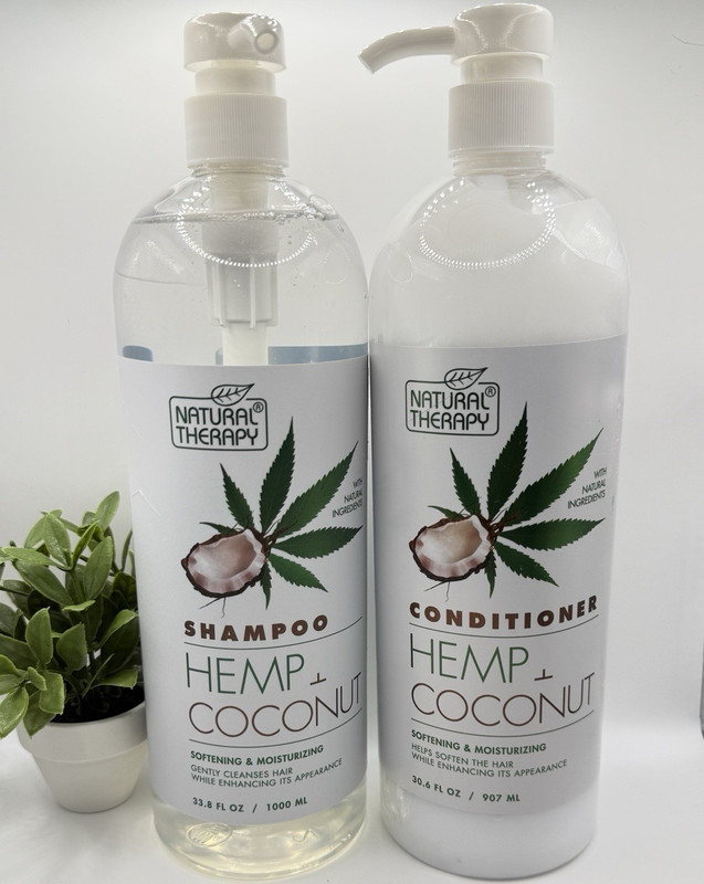 Natural Therapy Hemp + Coconut Oil Shampoo + Conditioner Set 33.8 fl oz