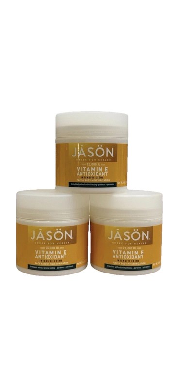 Jason Vitamin E Antioxidant Intensive Cream 4oz Vegan Moisturizer (Pack of 3)!