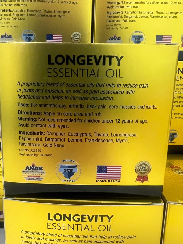 Nanogize LONGEVITY ESSENTIAL OIL 6 bottles 21ml gallery