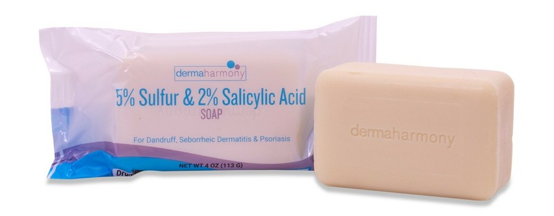 5% Sulfur and 2% Salicylic Acid Soap - DermaHarmony 4 oz (Made in USA) gallery