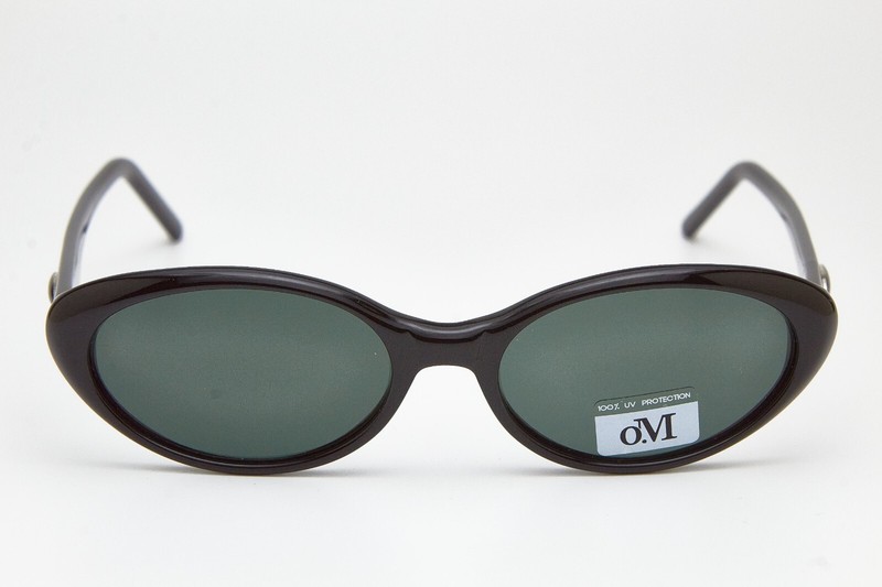 Y2K small bold oval sunglasses O.MARINES 6184 Black Elegant Minimal Look fashion gallery