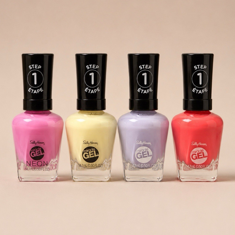 Sally Hansen Miracle Gel Gel Nail Polish Set 4pc Multicolor Neon 0.50oz