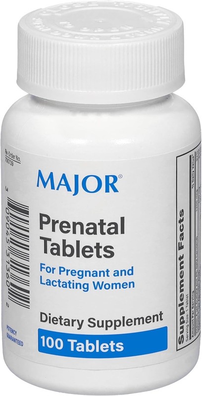 Major Prenatal Vitamins – 100 Tablets – Daily Support for Women – Sealed Bottle