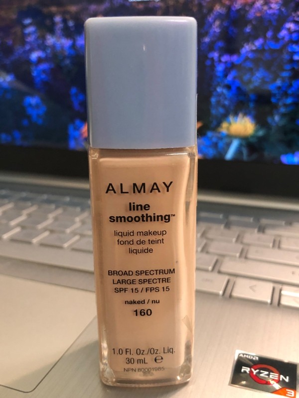Almay Line Smoothing Liquid Makeup Broad Spectrum NAKED # 160 SPF 15 NEW Sealed