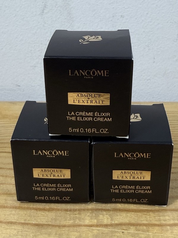 Lancome Absolue L’Extrait Elixir Cream 0.16 Fl Oz/5ml Pack Of 3 With Sponge