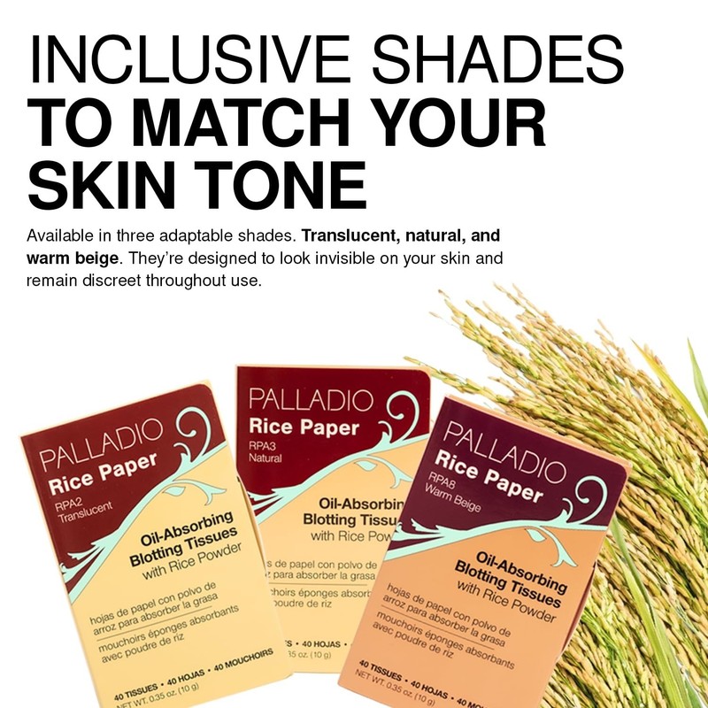 Rice Paper Facial Tissues for Oily Skin, Face Blotting Sheets Made from Natur... gallery