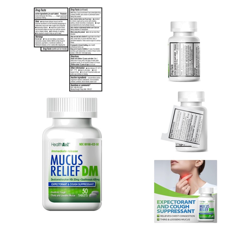 Mucus Relief DM | Dextromethorphan HBr 20mg | Guaifenesin 400mg | No Benzene …