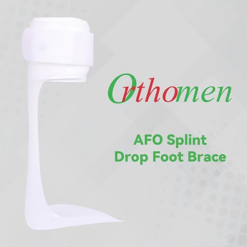 Orthomen AFO Drop Foot Brace Half-Sole Design for Stroke/MS Patients Sz L-Left gallery