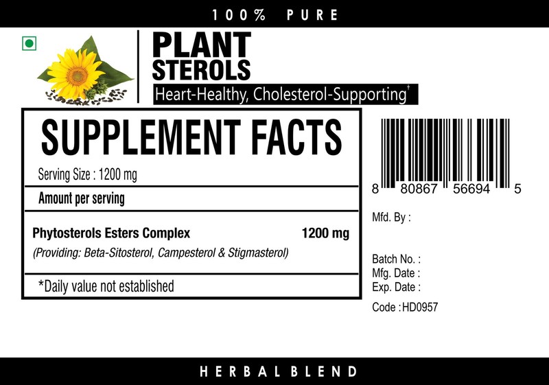 Plant Sterols with Beta Sitosterol Complex Powder 1200 mg Maximum Strength gallery