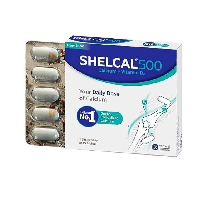 Shelcal 500 Calcium+Vitamin D3 Tablet For Bones, Joints & Muscles Care (60 Tabs) gallery