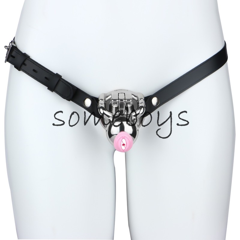 FRRK Silicone Plug PA Lock Piercing Chastity Cage Device Breathable Lock PA Ring gallery