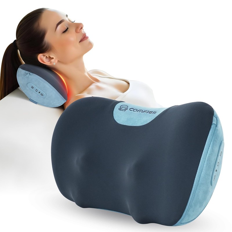 COMFIER Shiatsu Neck and Back Massager with Heat, Royal Blue