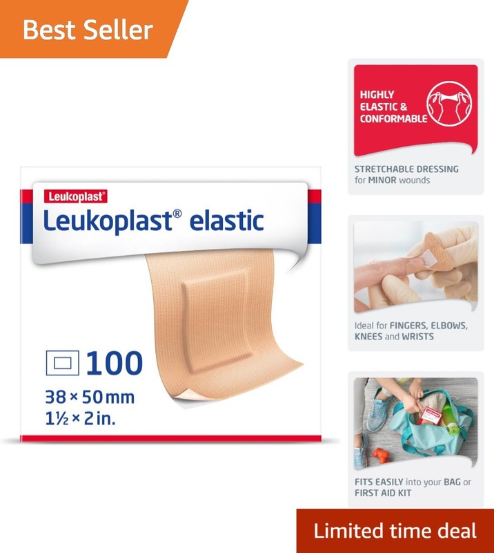 100 Count Elastic Fabric Adhesive Bandages – 1.5 x 2 in. for Ultimate Comfort