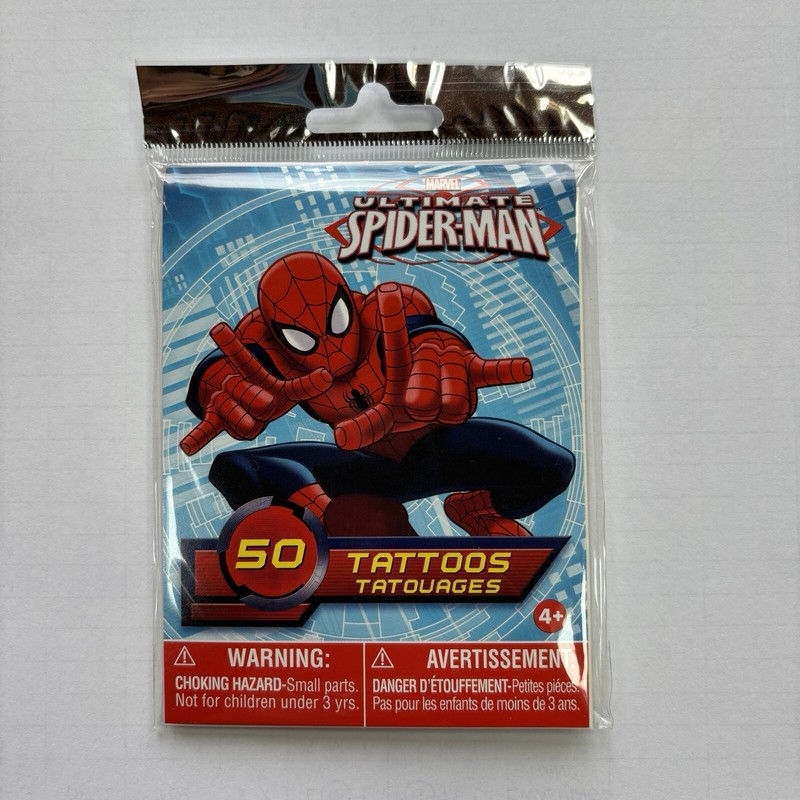 Marvel Ultimate Spider-Man Superhero Temporary Tattoos 50 Count