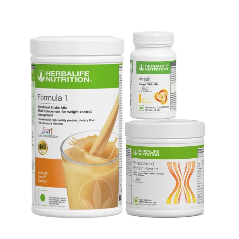 HERBALIFE COMBO SET (ORANGE CREAM, PROTEIN 200GM. AFRESH) FREE SHIPPING