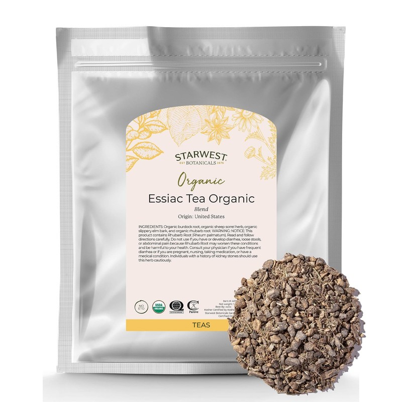 Starwest Botanicals Essiac Tea Organic – Caffeine Free 1 Pound (Pack of 1)