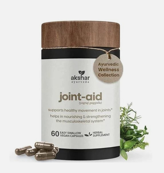 AKSHAR Ayurveda – Joint Aid Cap. 60 Ct- Indian Herbal Joint Support Supplement