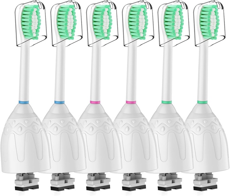 6 Pack Replacement Brush Heads for Philips Sonicare E-Series Essence Elite