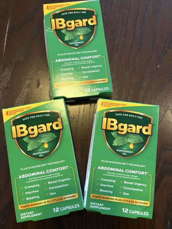 3 Pack- IBgard, Abdominal Comfort 36 Capsules Total Exp Nov 2027 Gas Flatulence