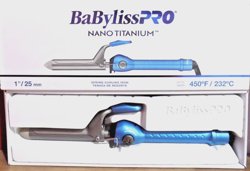NEW!~BaBylissPRO Nano Titanium 1″/25mm Spring Curling Iron ~MODEL BNT100S~