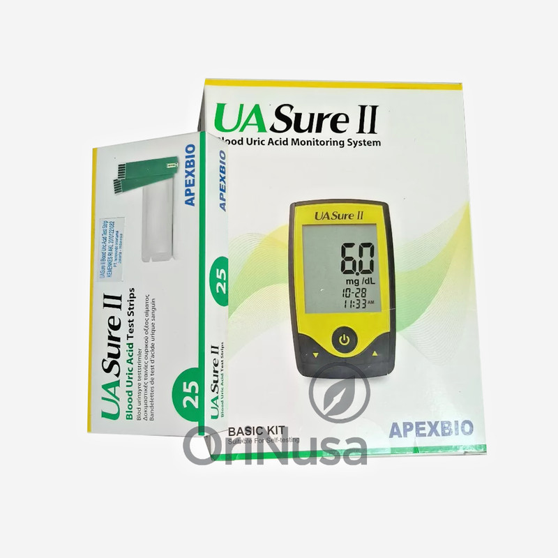 UaSure II Uric Acid Monitor Kit w/ 25 Strips – Gout Test Device Home Use