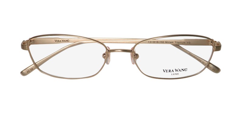 NEW VERA WANG LUXE MIRIAM EYEGLASSES GOLD YG 51-16-132 FULL-RIM WOMENS DESIGNER gallery