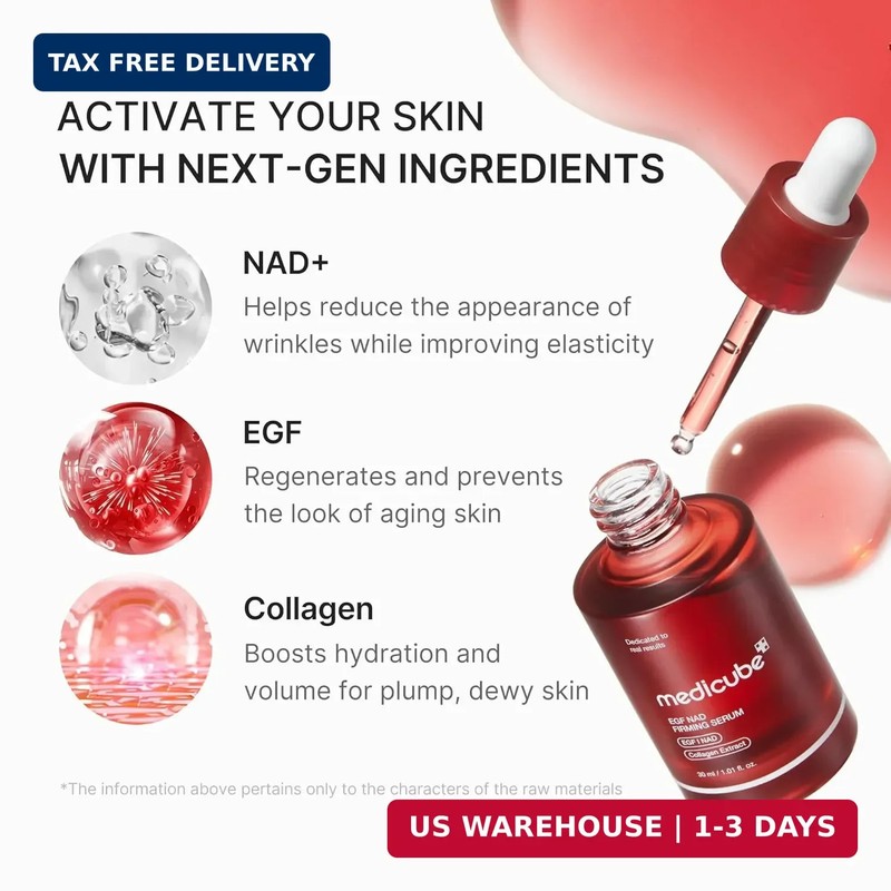 medicube NAD EGF Firming Serum for Face & Neck | Anti-Aging Serum with EGF Pepti gallery
