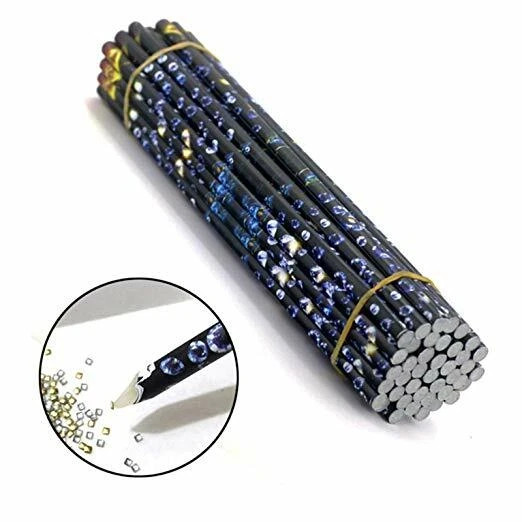 2-Pack Wax Pen Rhinestone Picker Gem Crystal Picker Nail Art Dotting Craft Tool