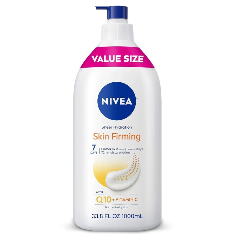NIVEA Sheer Hydration Skin Firming Body Lotion with Q10 and Vitamin C 33.8 OZ