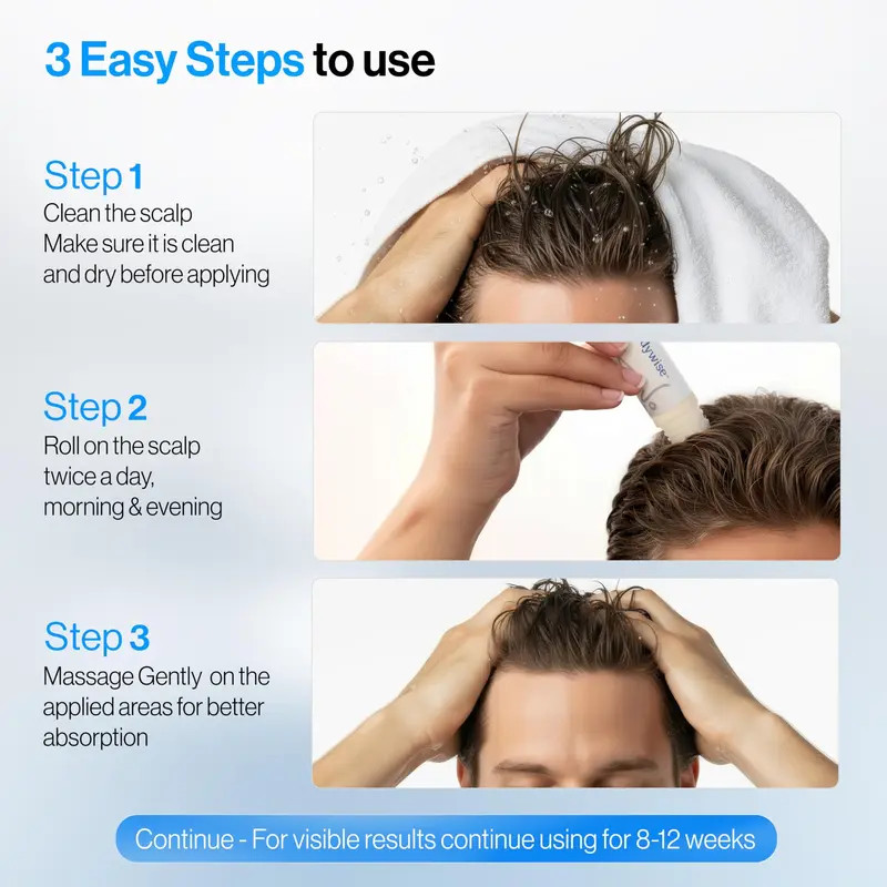 Be Bodywise Hair Growth Roll-On Serum, 3% Rosemary+ Redensyl & AnaGain, non-oily gallery