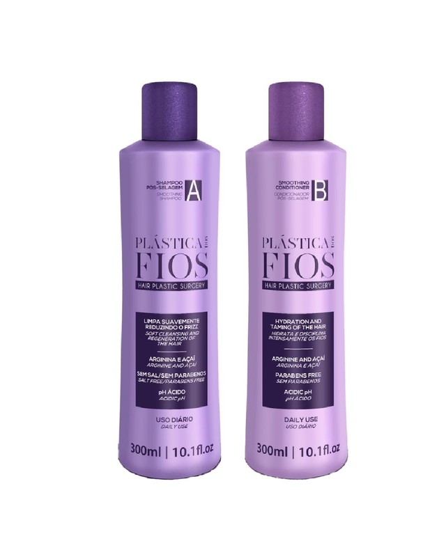 ANTI RESIDUE SHAMPOO AND REPAIR MASK PLASTICA DOS FIOS 2 X 300ml gallery