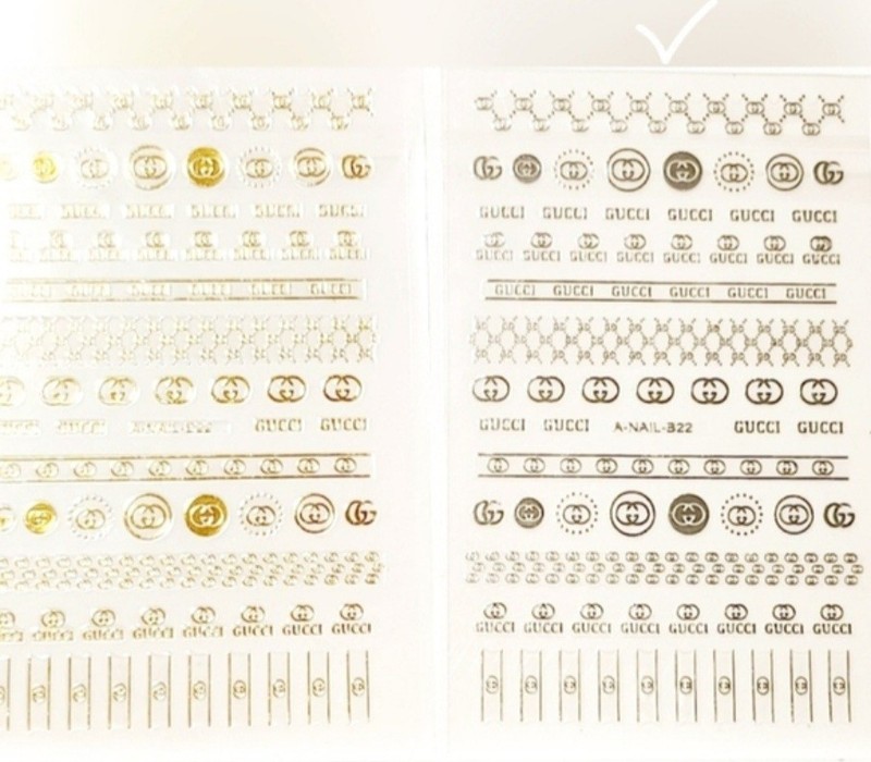 NWT NAIL ART DESIGN SELF-SEAL STICKERS N°43 SOLID SILVER! gallery