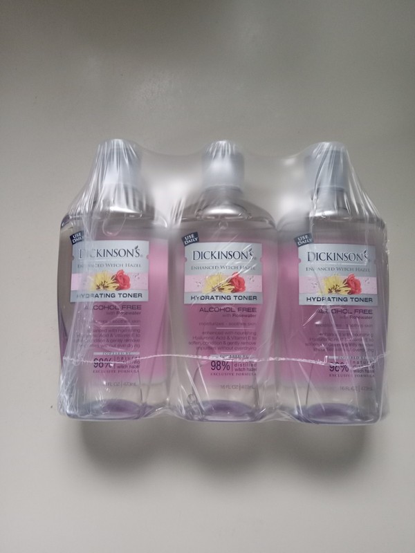 Dickinson’s Hydrating Toner Enhanced Witch Hazel with Rosewater 16 oz.(Lot of 3)